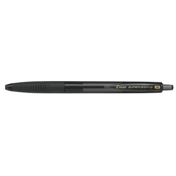 Pilot kuglepen - med klik - Super Grip G - 1,0 mm - sort