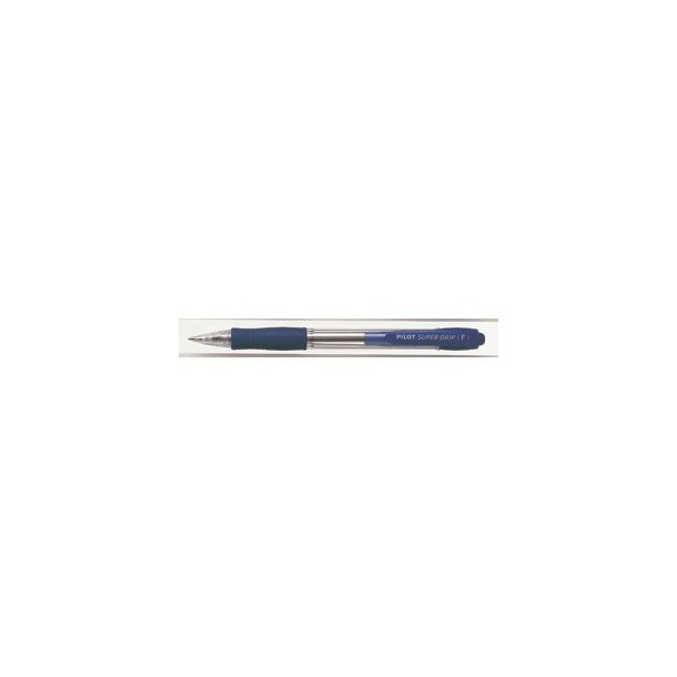 Pilot kuglepen - med klik - Super Grip - 0,7 mm - bl