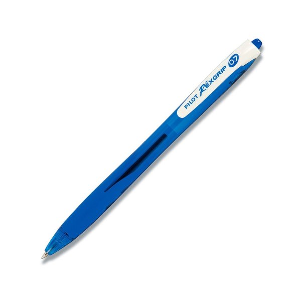 Pilot Kuglepen - med klik - RexGrip - BeGreen - 0,7 mm - bl