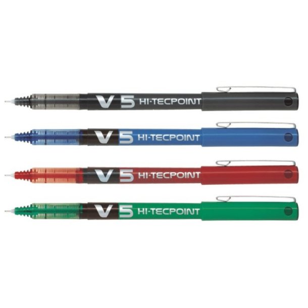 Pilot V5 Hi-Tecpoint Rollerpen - 0,5mm - sort