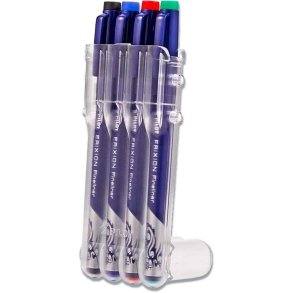 Pilot Frixion coler Fineliner pens - 0,45mm - Set2Go - 4 basic farver