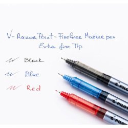 Pilot V-Razor Point fineliner pen - 0,4mm - sort pen