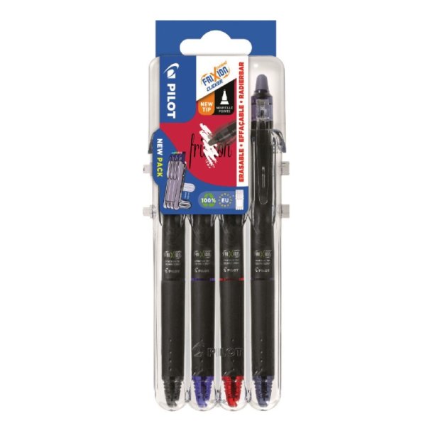 Pilot Frixion Point Clicker - Set2Go - 0,5 mm - Basic - 4 stk.