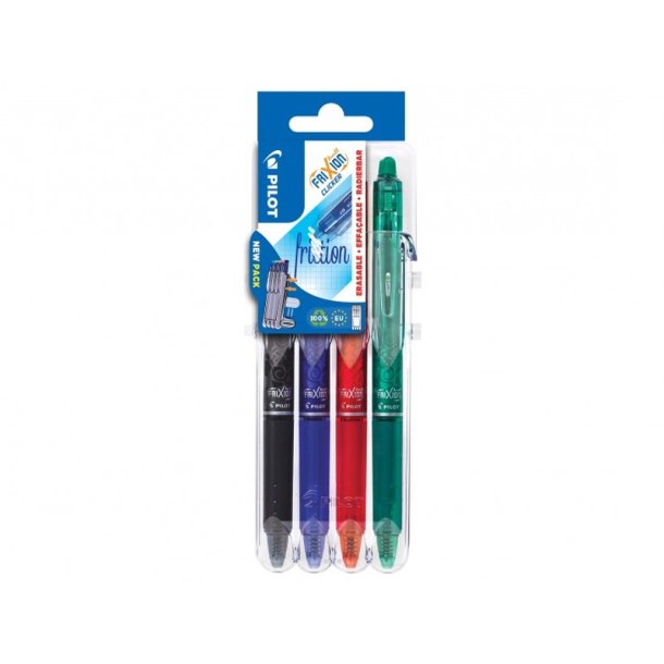 Pilot Frixion Clicker - Set2Go - 0,7 mm - Basic - 4 stk.