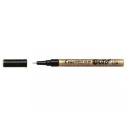 Pilot permanent Marker - Super Color - ekstra fin rund spids - 1,0 mm - guld