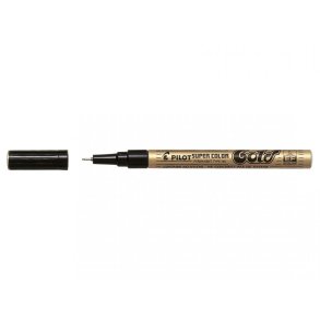 Pilot permanent Marker - Super Color - ekstra fin rund spids - 1,0 mm - guld