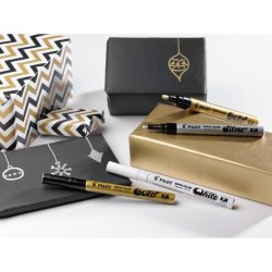 Pilot permanent Marker - Super Color - Ekstra fin rund spids - 1,0 mm - slv