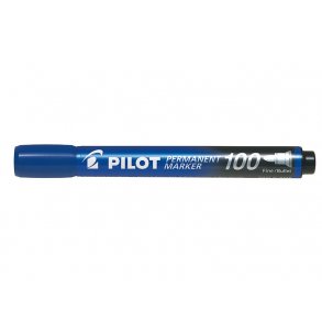 Pilot Permanent marker 100 - rund spids - bl�