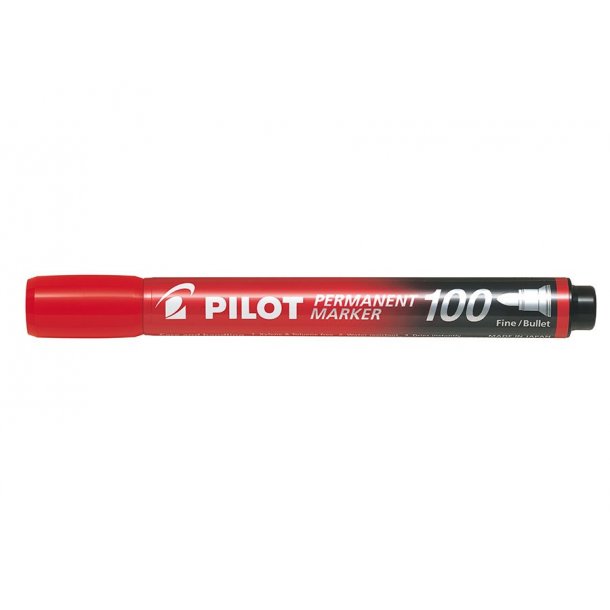 Pilot Permanent marker 100 - rund spids - rd