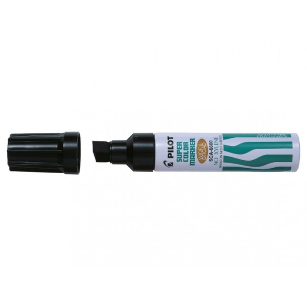 Pilot permanent Marker - Super Color - Jumbo skr spids - 10,0 mm - sort