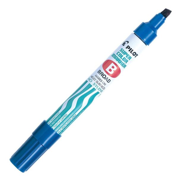 Pilot permanent Marker - Super Color - skr spids - 2,5-4,5 mm - bl