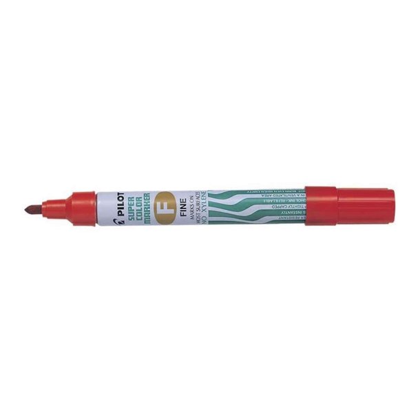 Pilot permanent Marker - Super Color rund spids - 1,0 mm - rd