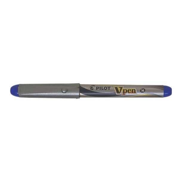 Pilot Fyldepen - V-Pen - Silver - med htte - bl