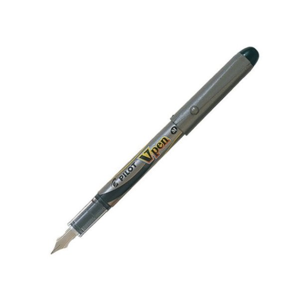 Pilot Fyldepen - V-Pen - Silver - med htte - bl