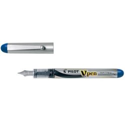 Pilot Fyldepen - V-Pen - Silver - med htte - bl