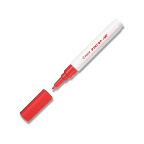 Pilot Permanent marker Pintor - Fine - 1,0 mm - r�d