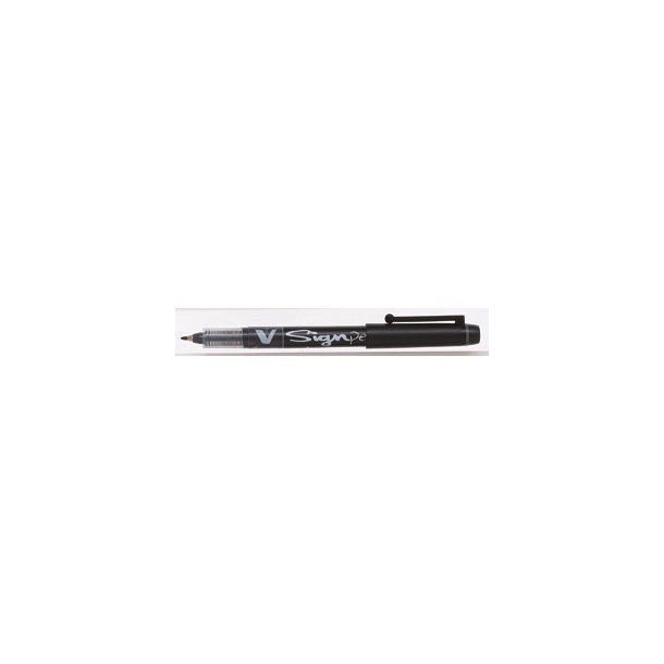 Pilot Filtpen - m/htte - V-Sign pen - 2,0 mm - sort