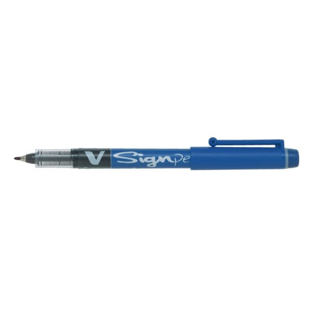 Pilot Filtpen - m/htte - V-Sign pen - 2,0 mm - bl