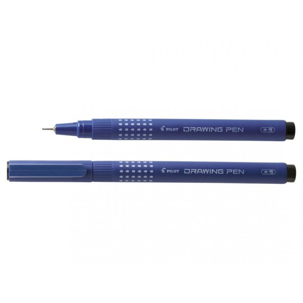 Pilot tegnepen - Filtpen - med htte - rund spids - 0,1 mm - sort