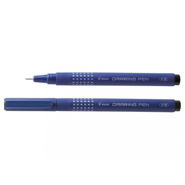 Pilot tegnepen - Filtpen - med htte - rund spids - 0,2 mm - sort