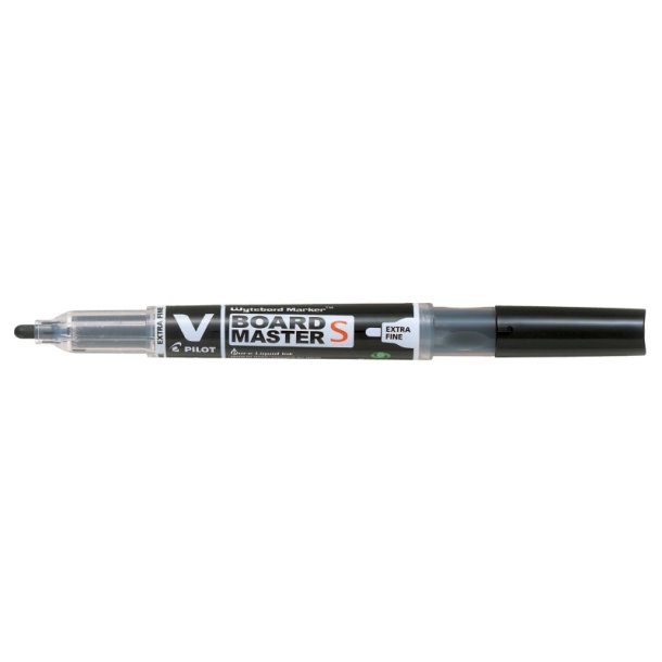 Pilot Whiteboard marker - Master S - Fin rund spids - 1,3 mm - sort