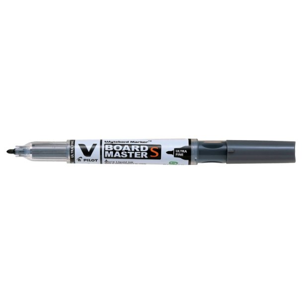 Pilot Whiteboard marker - Master S - Ultra Fin rund spids - 0,8 mm - sort