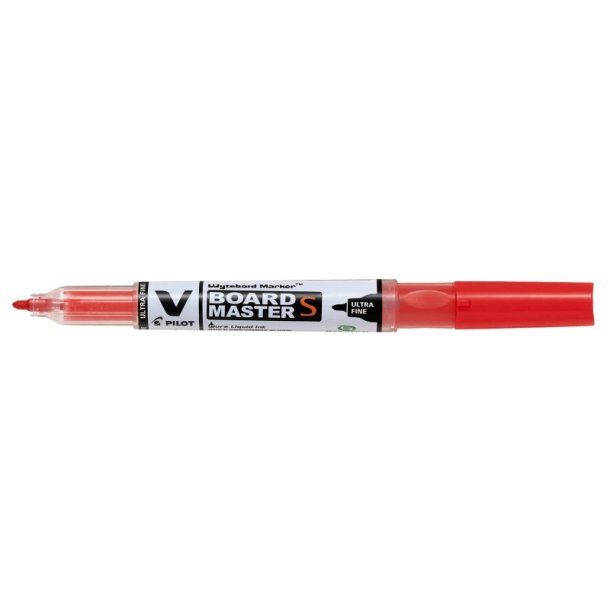 Pilot Whiteboard marker - Master S - Ultra Fin rund spids - 0,8 mm - rd