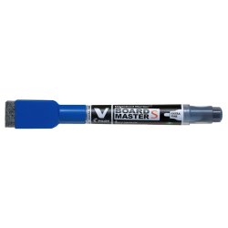 Pilot Whiteboard Marker - ekstra fin rund spids - bl - med visker og magnet