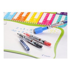Pilot Whiteboard Marker - med magnet - rund spids - 1,3 mm - sort