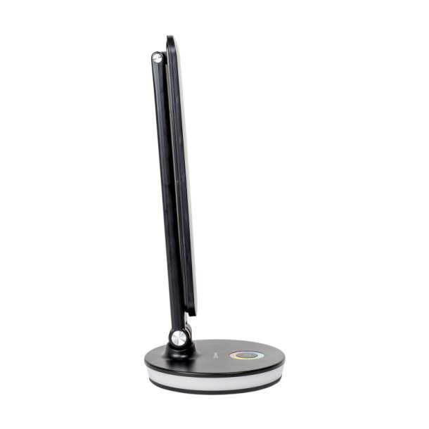 Platinet skrivebordslampe RGB 12W - sort - USB opladningsport