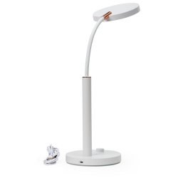 Platinet skrivebordslampe AURA LED 10W - hvid - 65 LED, USB-C