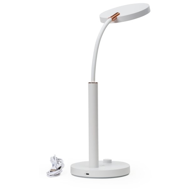 Platinet skrivebordslampe AURA LED 10W - hvid - 65 LED, USB-C