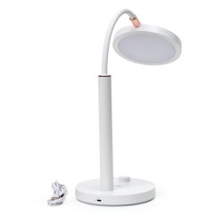 Platinet skrivebordslampe AURA LED 10W - hvid - 65 LED, USB-C