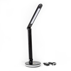 Platinet skrivebordslampe RGB 12W - sort - USB opladningsport