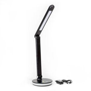 Platinet skrivebordslampe RGB 12W - sort - USB opladningsport