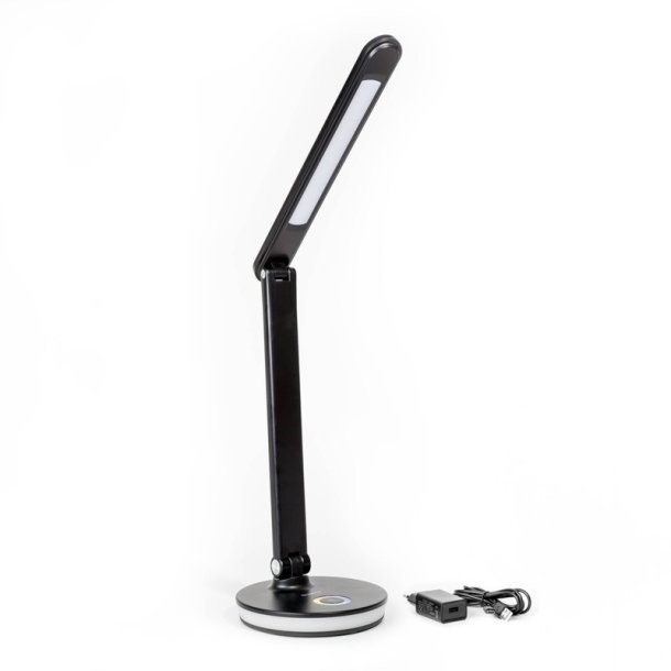 Platinet skrivebordslampe RGB 12W - sort - USB opladningsport