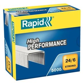 Rapid Nr. 24 H�fteklammer - 6 mm - 5000 stk. Strong galvaniseret