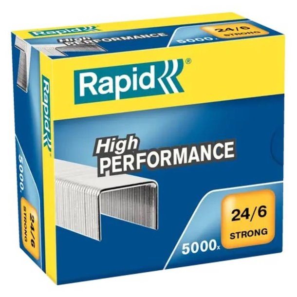 Rapid Nr. 24 H�fteklammer - 6 mm - 5000 stk. Strong galvaniseret