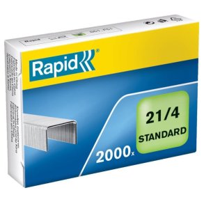 Rapid Nr. 21 H�fteklammer - 4 mm - 2000 stk. galvaniseret