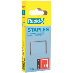 Rapid Nr. 53 H�fteklammer - 8 mm - 1080 stk. standard galvaniseret