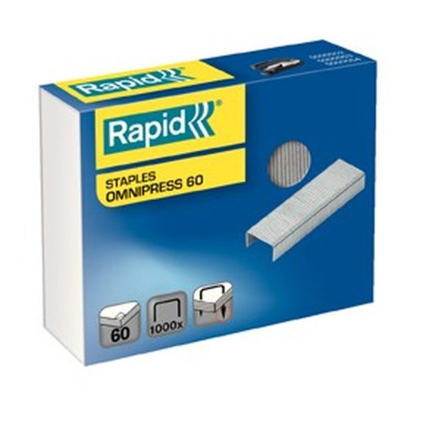 Rapid Nr. 60 H�fteklammer - 8,5 mm - 1000 stk. galvaniseret (Omnipress)