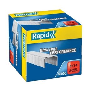 Rapid Nr. 9 H�fteklammer - 14 mm - 5000 stk. Super strong galvaniseret