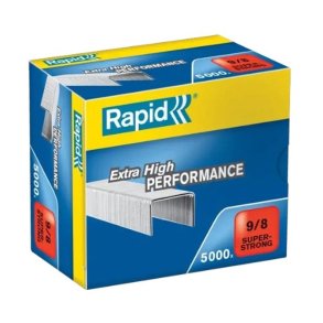 Rapid Nr. 9 H�fteklammer - 8 mm - 5000 stk. Super strong galvaniseret