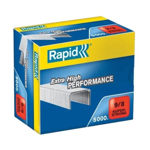 Rapid Nr. 9 H�fteklammer - 8 mm - 5000 stk. Super strong galvaniseret