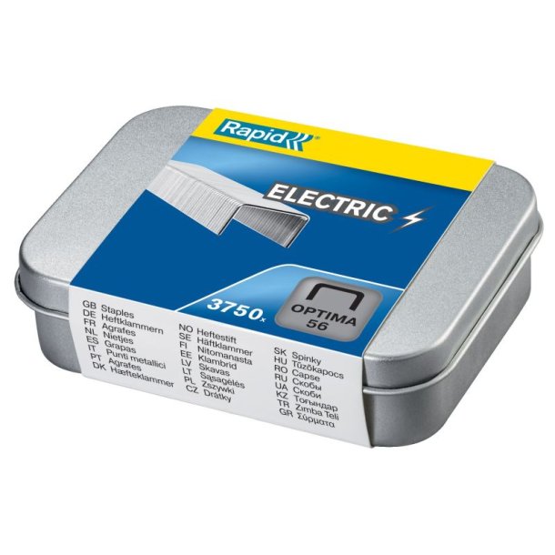 Rapid Nr. 56 H�fteklammer - 6 mm - 3750 stk. galvaniseret (Optima)