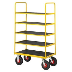 Ravendo hyldevogn TW 1000 L-5S - 1000x600 mm - 400 kg - Luftgummi hjul