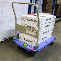 Ravendo lagervogn WHTP 300WB - 900x600 mm - 300 kg - Massive hjul