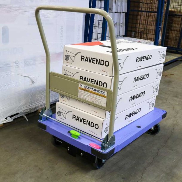 Ravendo lagervogn WHTP 300WB - 900x600 mm - 300 kg - Massive hjul