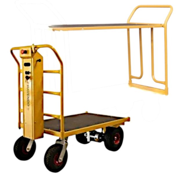 Ravendo elektrisk lagervogn TW1000 Terrn - 400 kg - Luftgummi hjul - Endegavl/Hylde