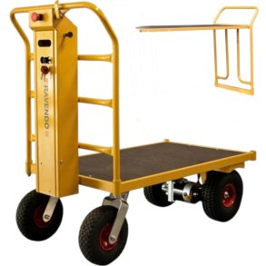 Ravendo elektrisk lagervogn TW1000 Terrn - 400 kg - Luftgummi hjul - Endegavl/Hylde